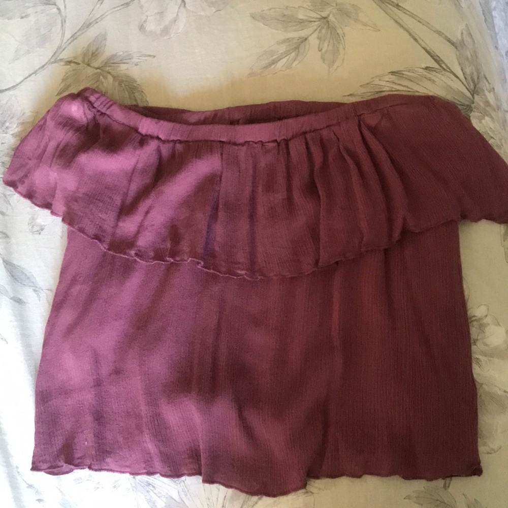 Mauve H.I.P. off the shoulder top